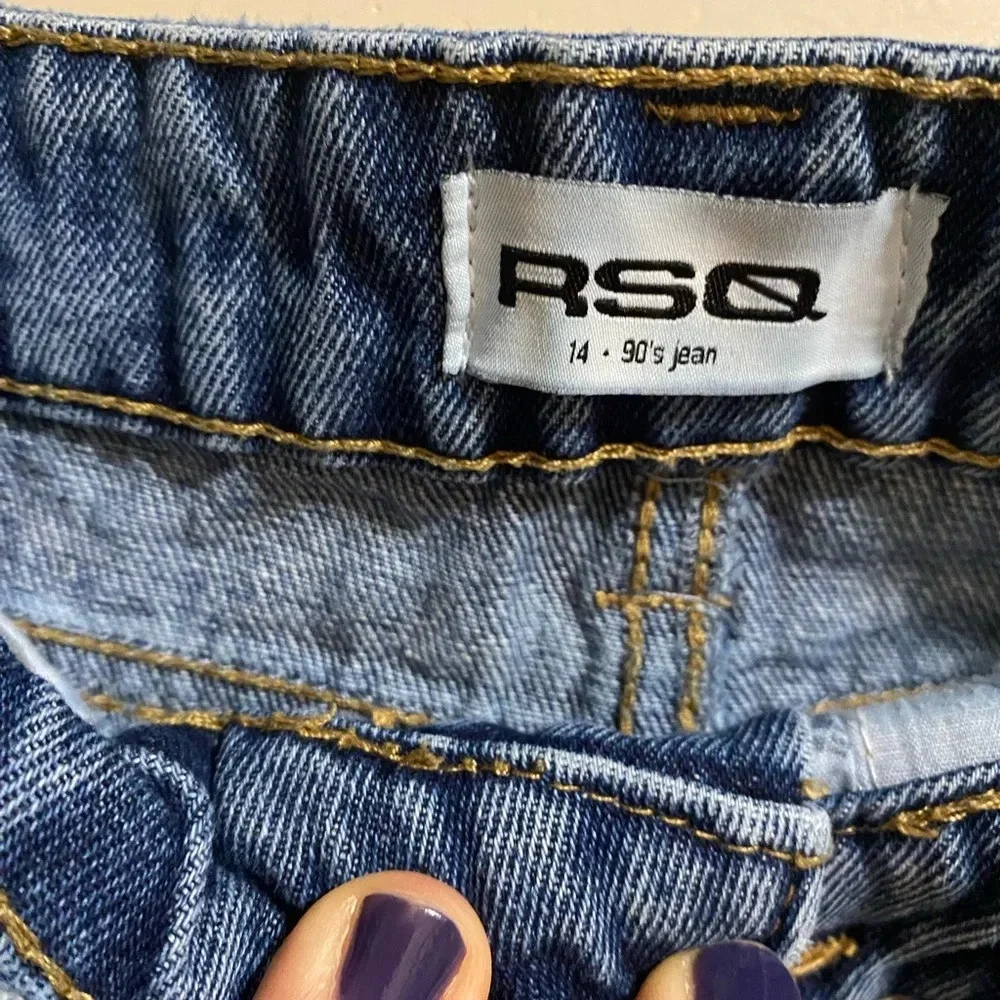 Bundle 2 pairs girls RSQ jeans size 14, distressed - Picture 3 of 6